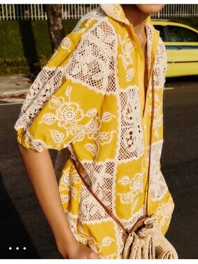 Farm Rio Lace Short Sleeve Shirt